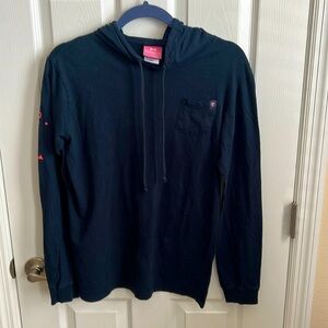 Simply Southern Hoodie Long Sleeve Graphic Pullover Top Casual Navy Ladies Small